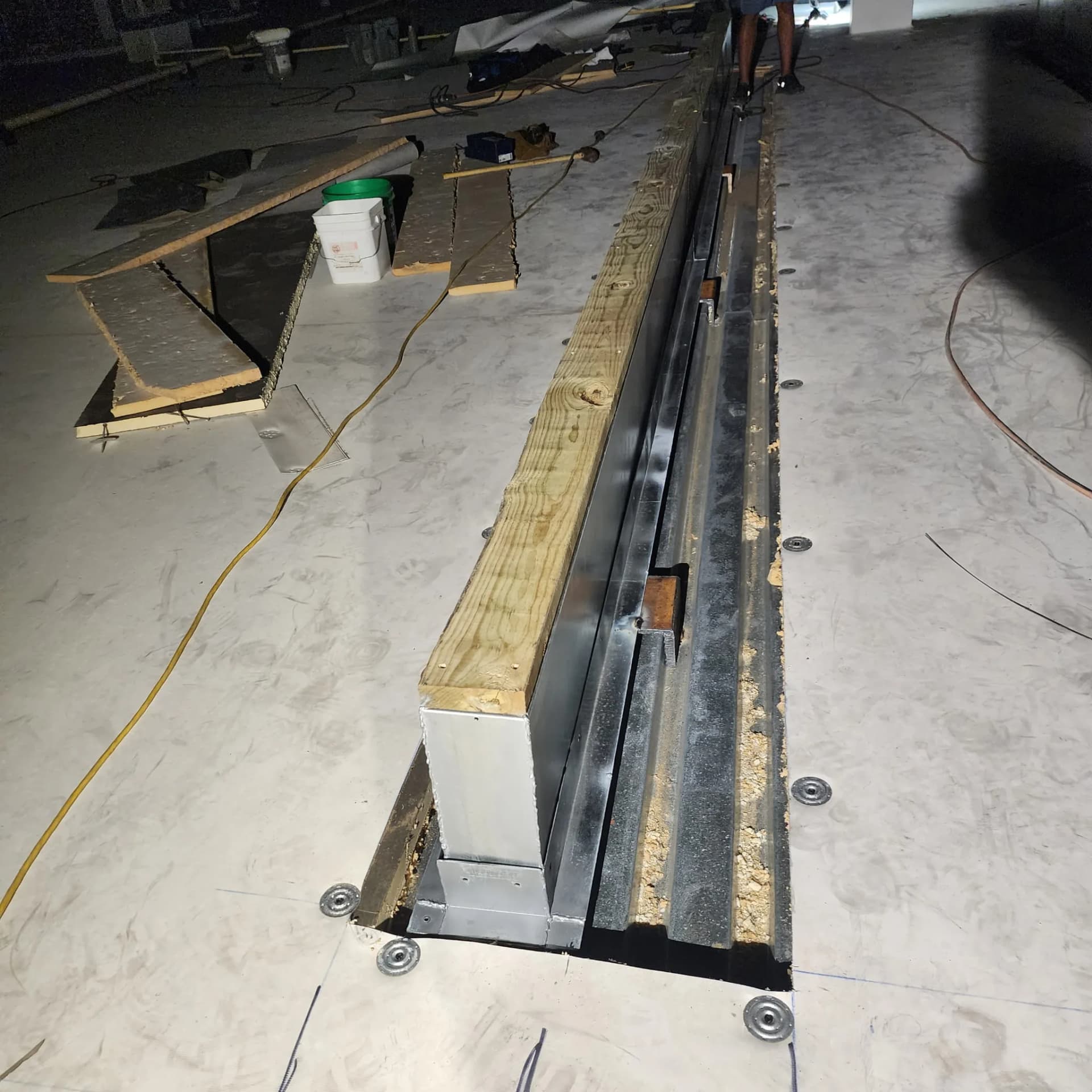 Overnight Curb Builds and TPO Flashing for Kroger Stores image