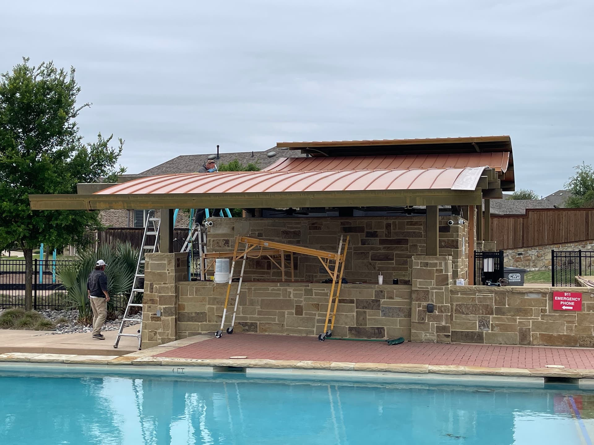 Gallery photos for Custom Copper Awning Built in Wylie: Image #3